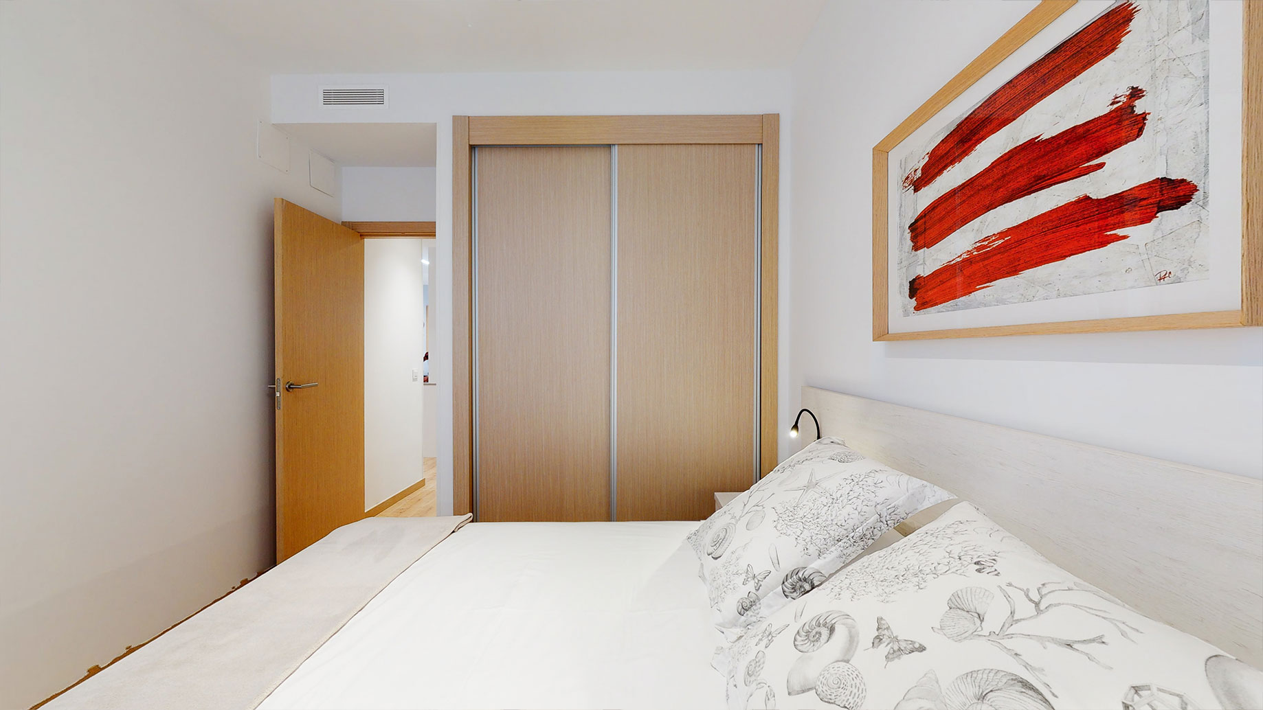 aire acondicionado en habitación en piso de alquiler