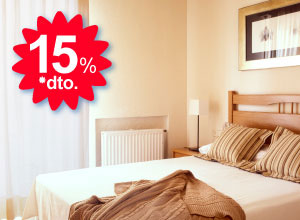 dormitorio apartamento alquiler 1 habitación promoción 15% de descuento hasta el 30 de abril