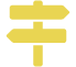 Icono de un rótulo de dirección.